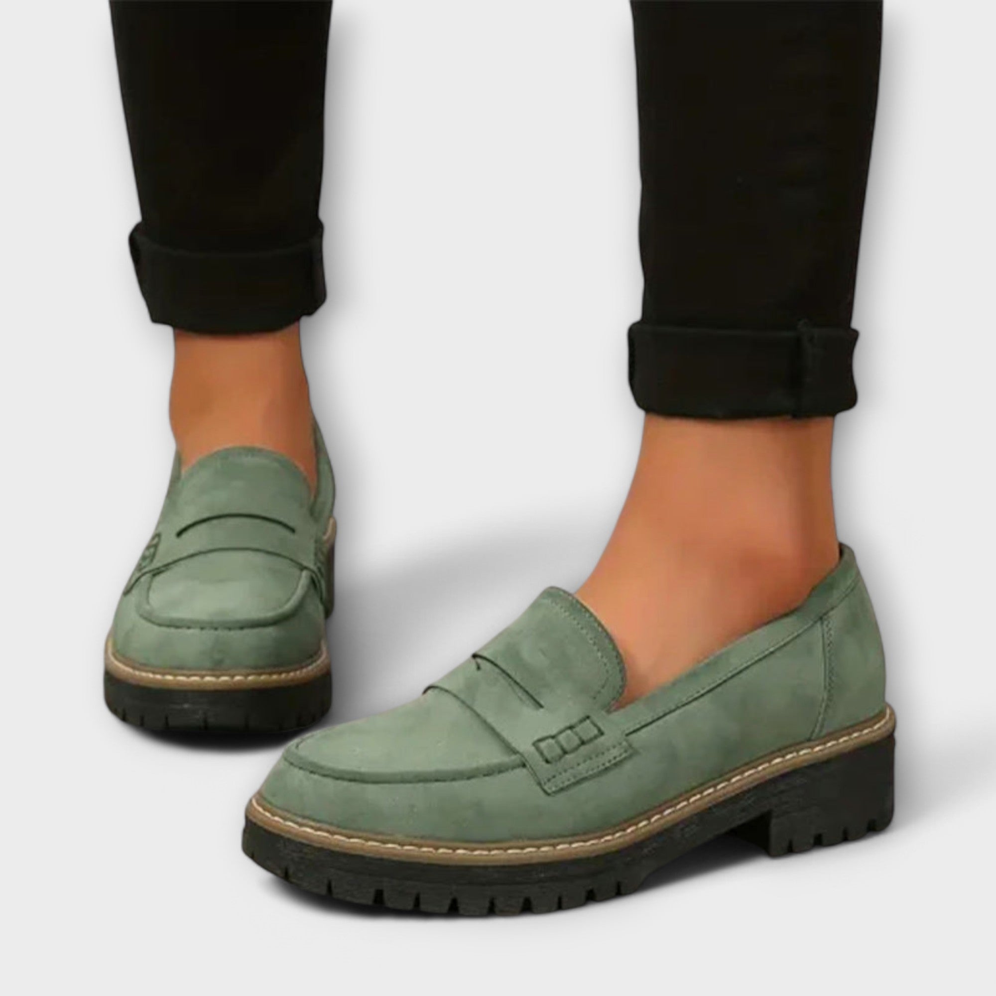 Ava Women's Black Loafers | Cushioned Comfort, Classic Style 6