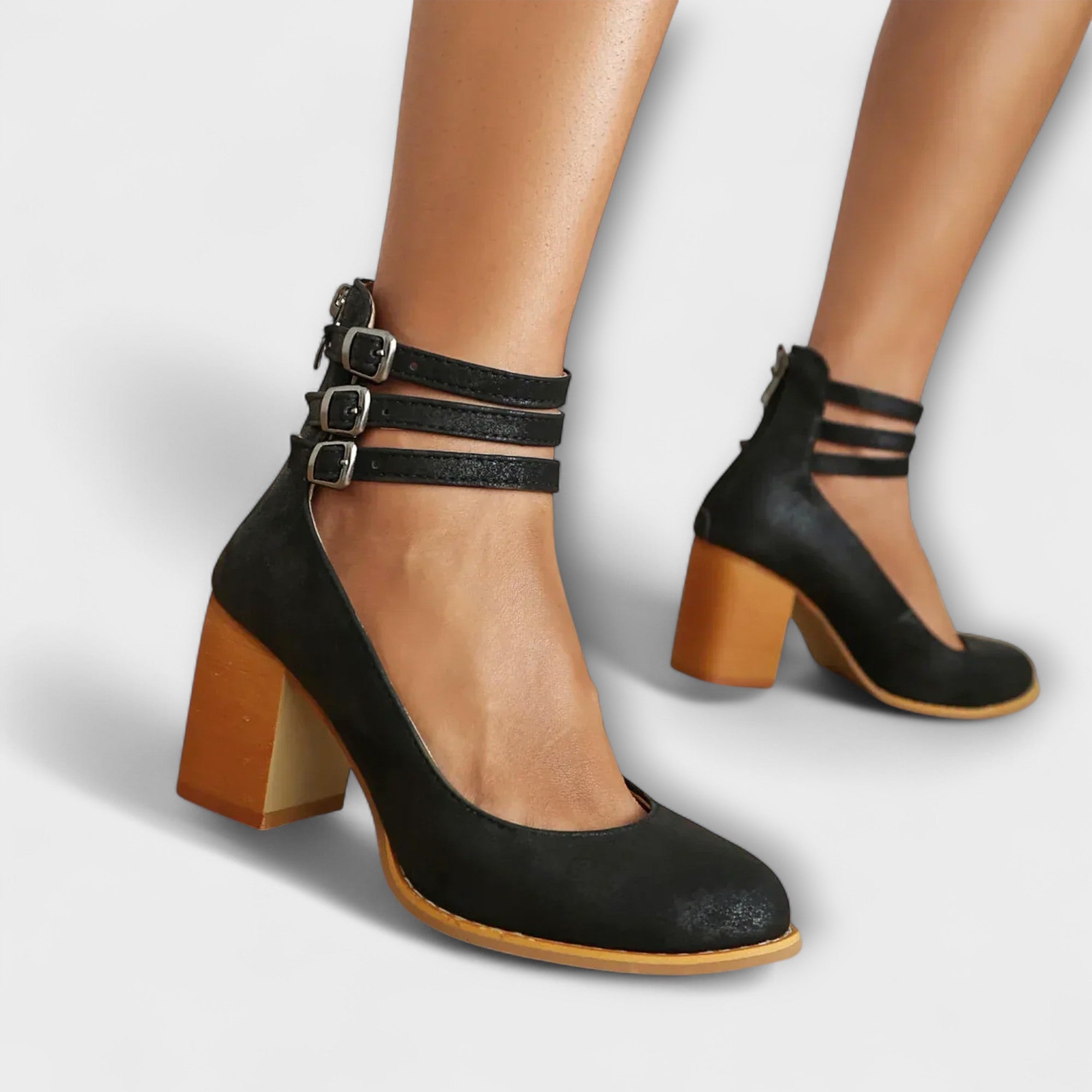Ava Women's Black Pumps | Elegant Pointed-Toe Design, Comfortable Heel 2