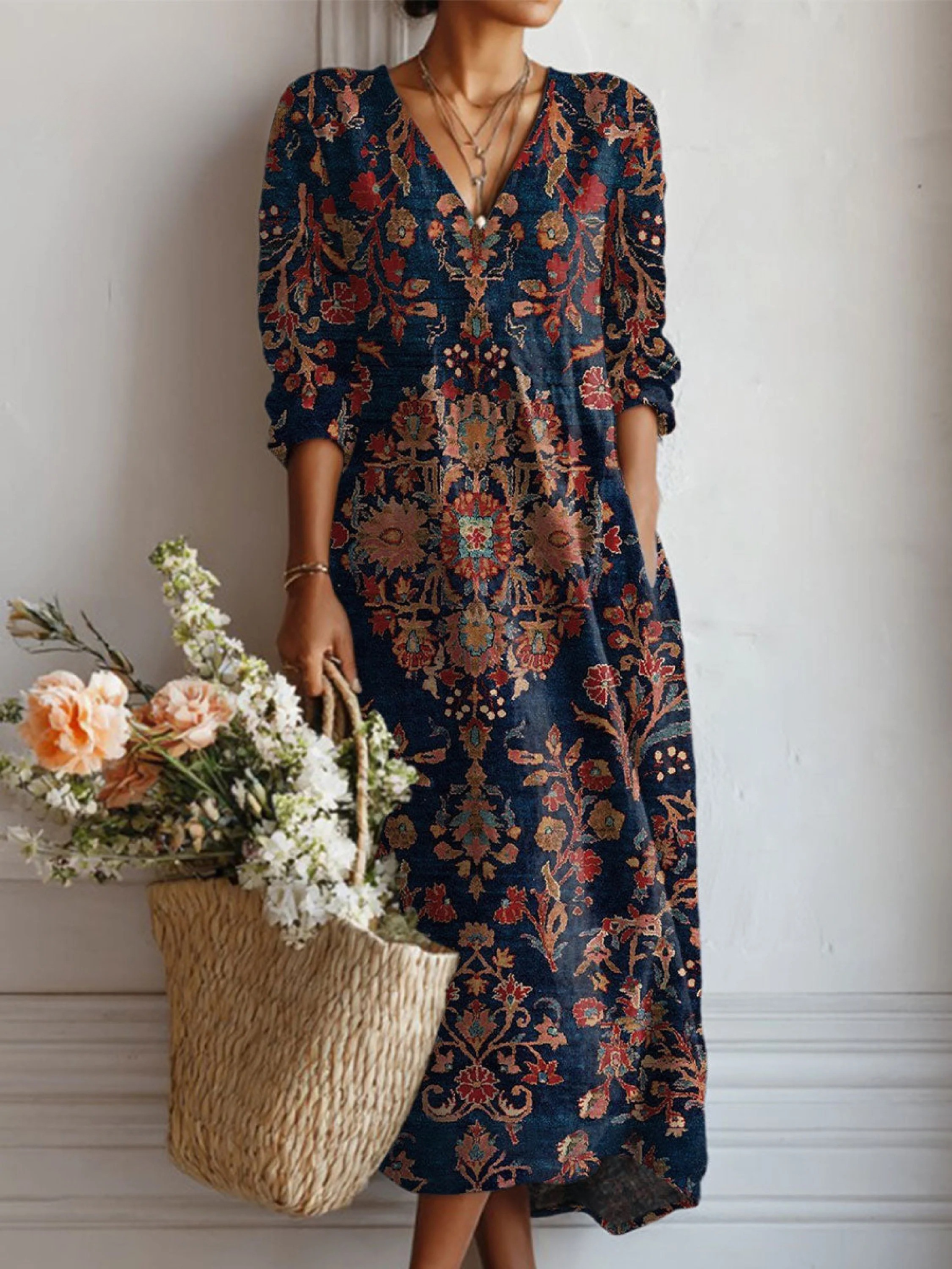 Ava Women's Dress | Soft Breathable Fabric, Everyday Maxi Dress 0