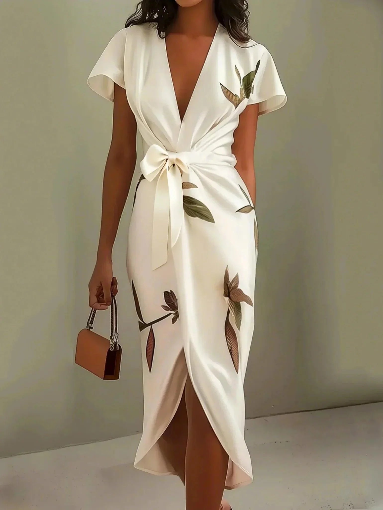 Ava Women's Maxi Dress | Luxurious Fabric, Elegant Wrap Design 0