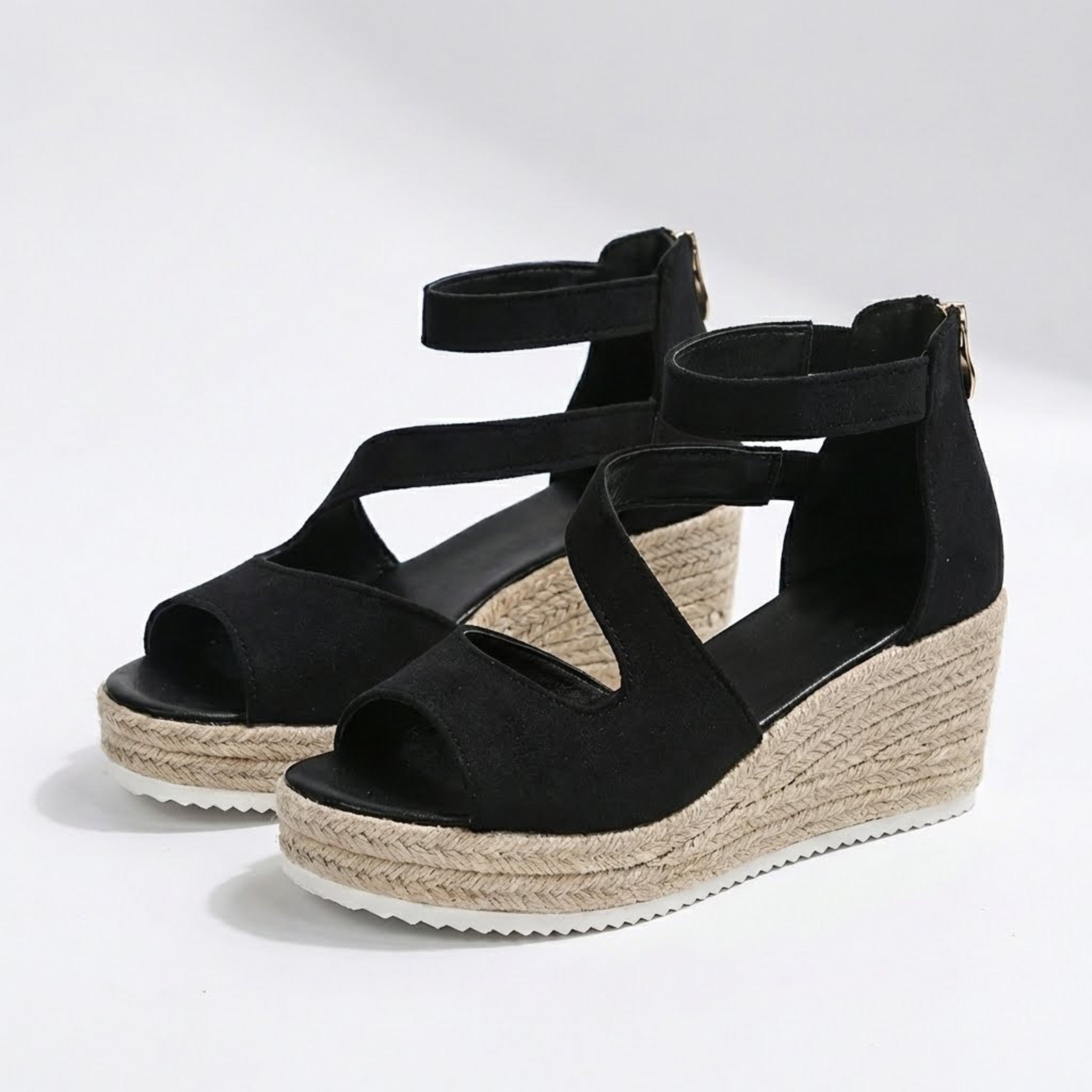 Ava Women's Platform Sandals | Open Toe Espadrille Design, Chic Cut-Outs 0