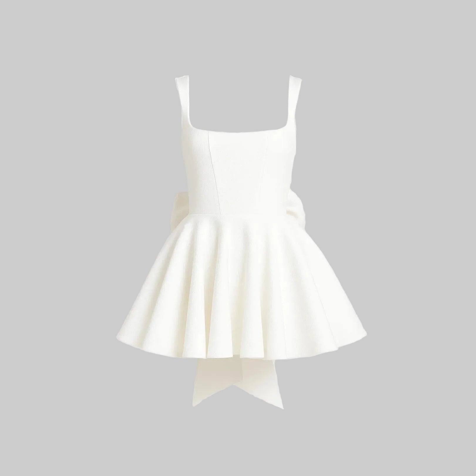 Ava Women's Wedding Guest Dress | Fitted Bodice with Flared Skirt, Oversized Bow 6