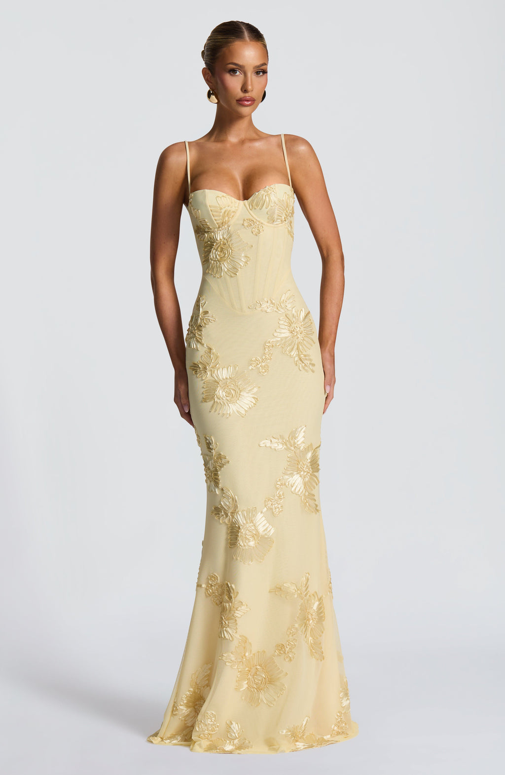 Aveline Women's Evening Gown | Floral Corset Design, Formal Dress 0