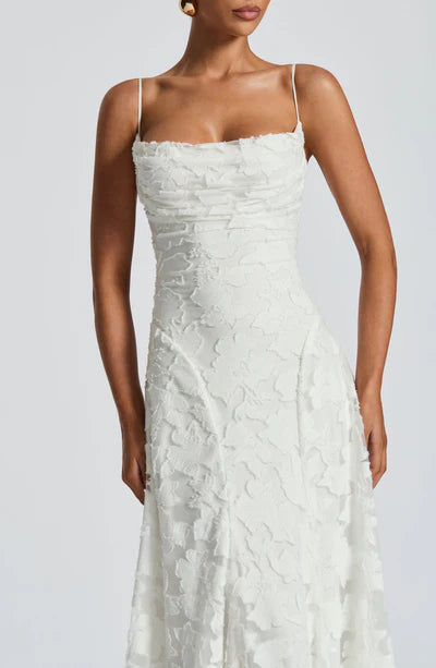 Bella Women's Evening Gown | Floral Motif, Elegant Design 6