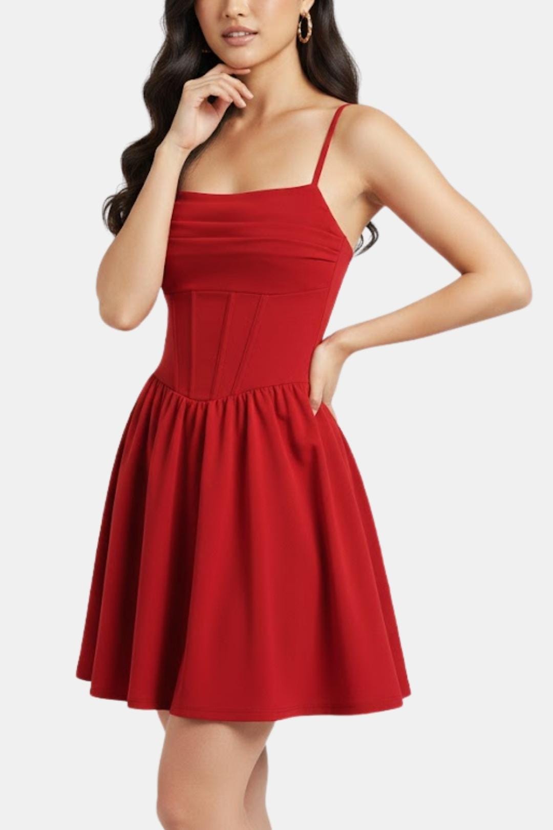 Calyra Women's Mini Dress | Ruched Bodice, Flared Skirt, Summer Style 1
