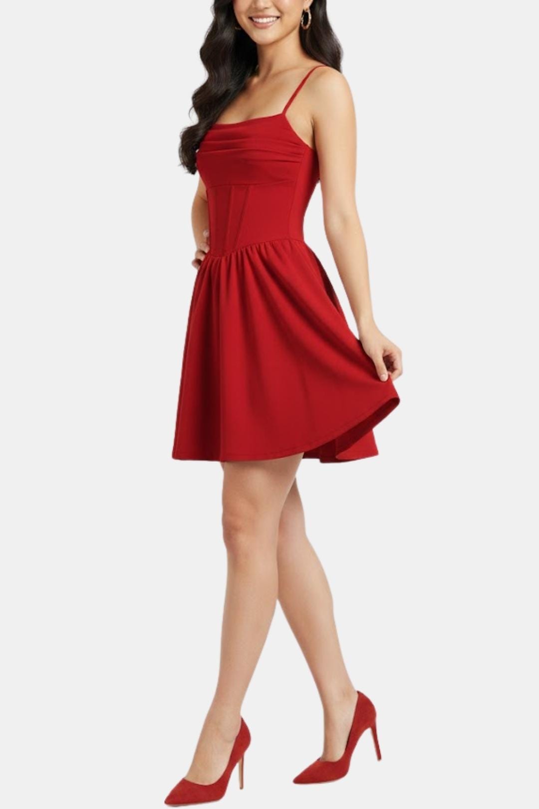 Calyra Women's Mini Dress | Ruched Bodice, Flared Skirt, Summer Style 2