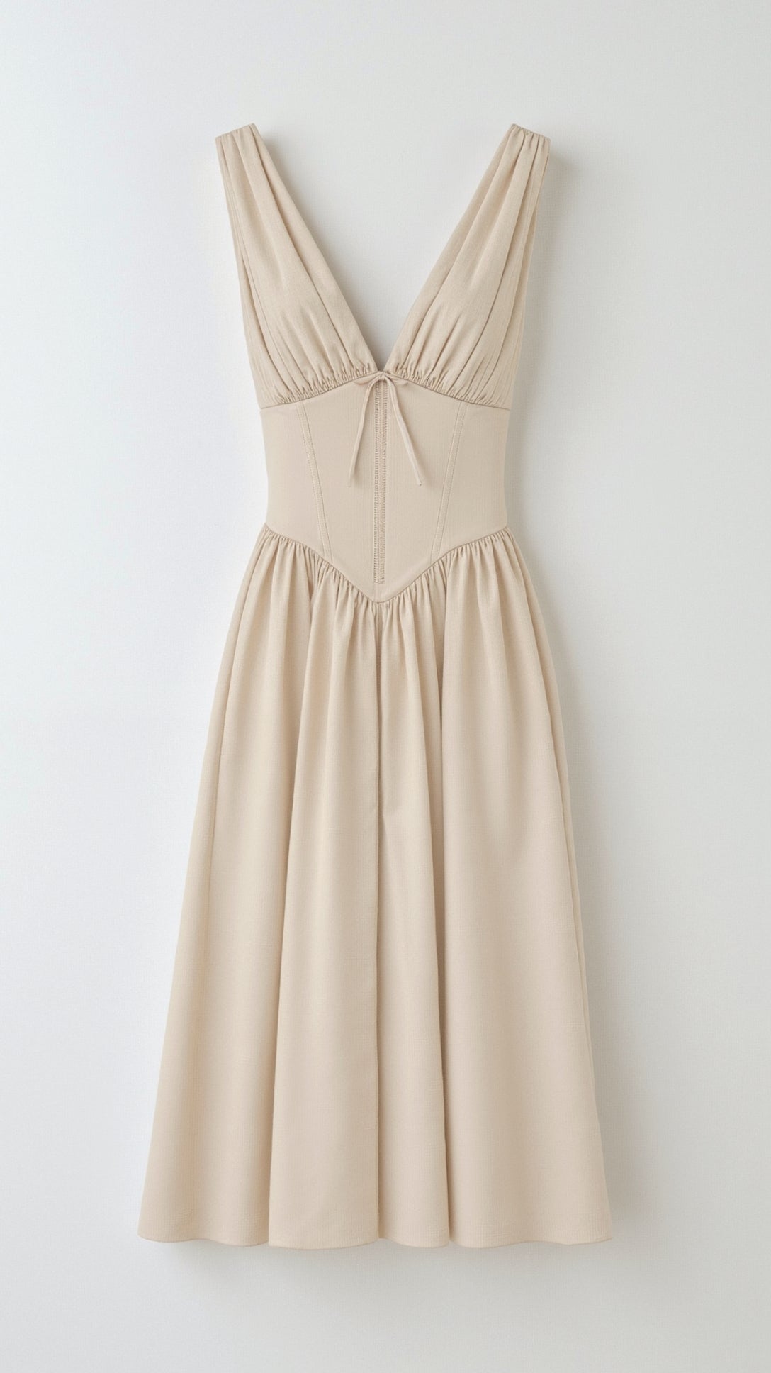 Cassandra Women's Midi Dress | Plunging V-Neck, Elegant Summer Style 8