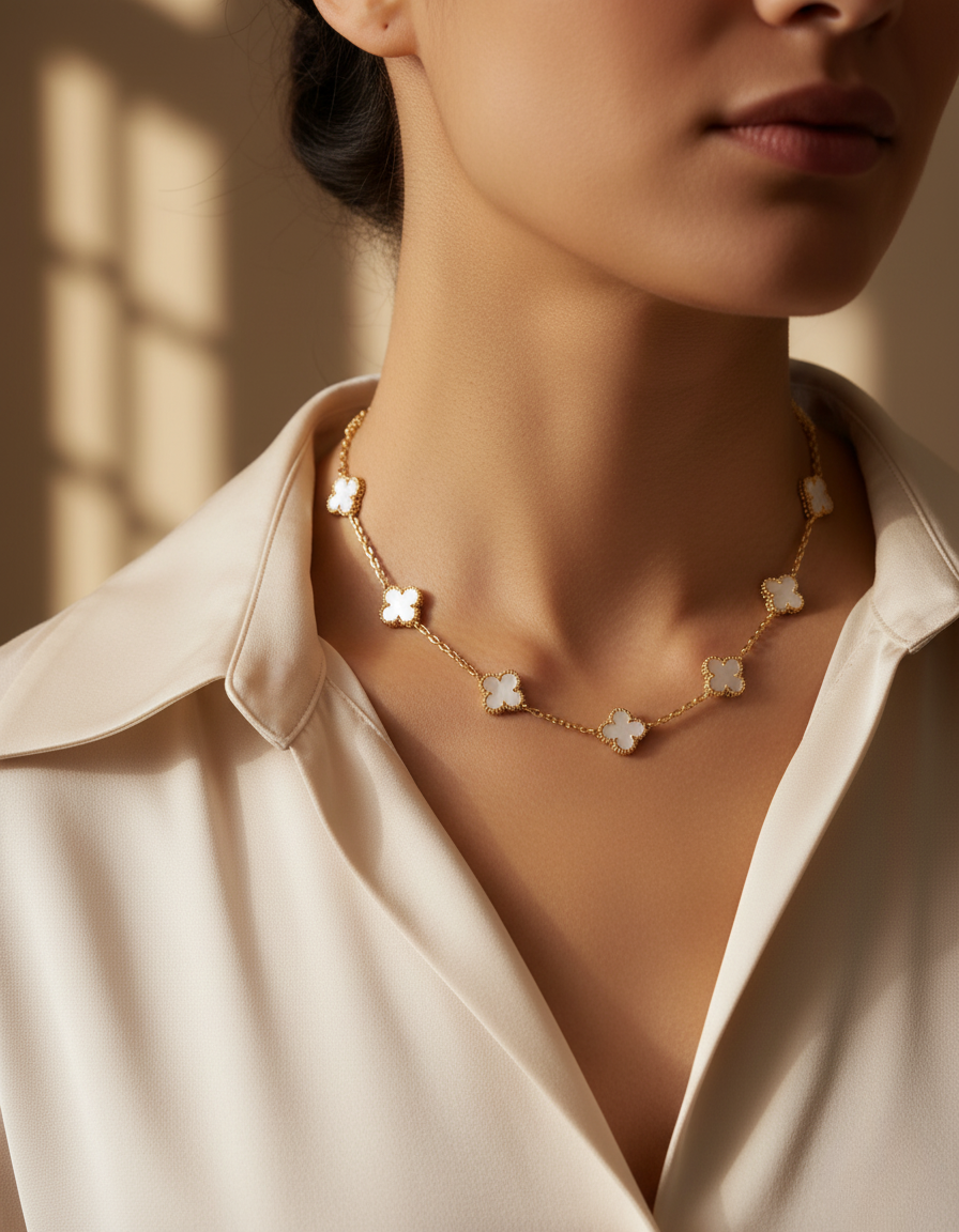 Cathy Women's Clover Necklace | Premium Stainless Steel, Lightweight 1
