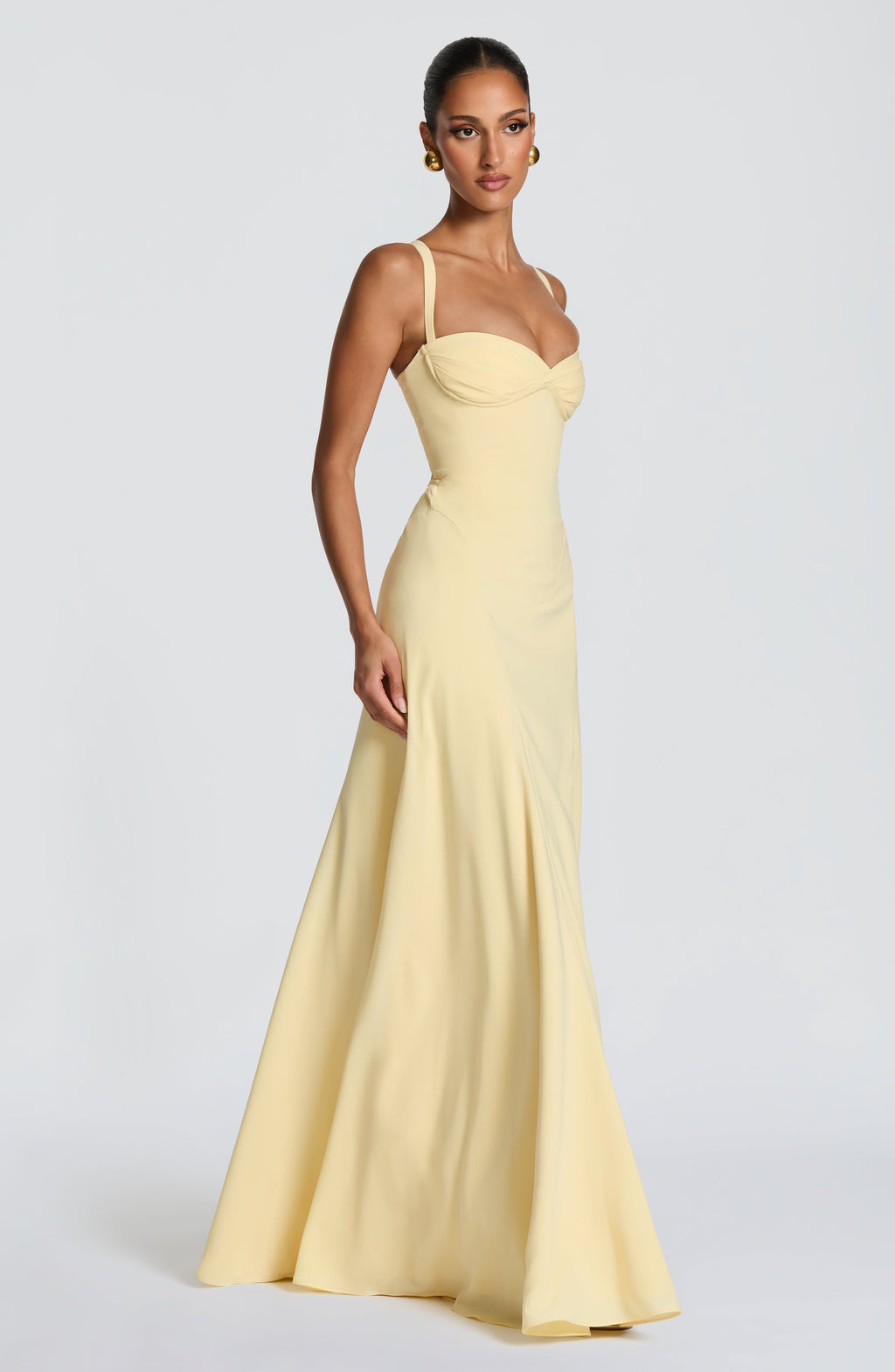 Celeste Women's Maxi Gown | Sculpted Waist, Powder Blue Evening Dress 8
