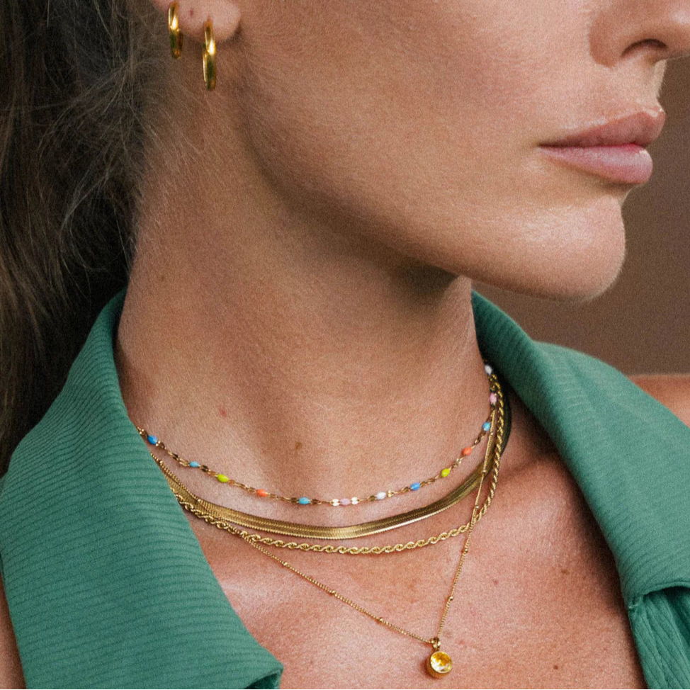 Celia Women's Choker Necklace | Hand-Painted Enamel, Elegant 1