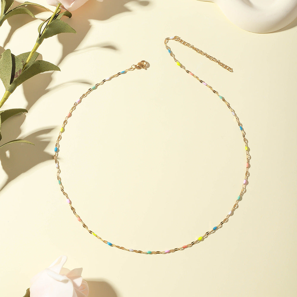 Celia Women's Choker Necklace | Hand-Painted Enamel, Elegant 4
