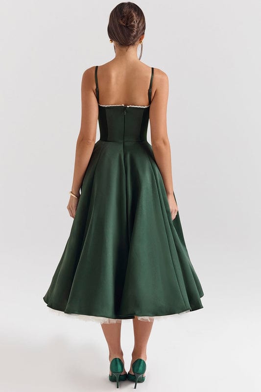 Celia Women's Midi Dress | Corset-Style, Elegant Summer Dress 1