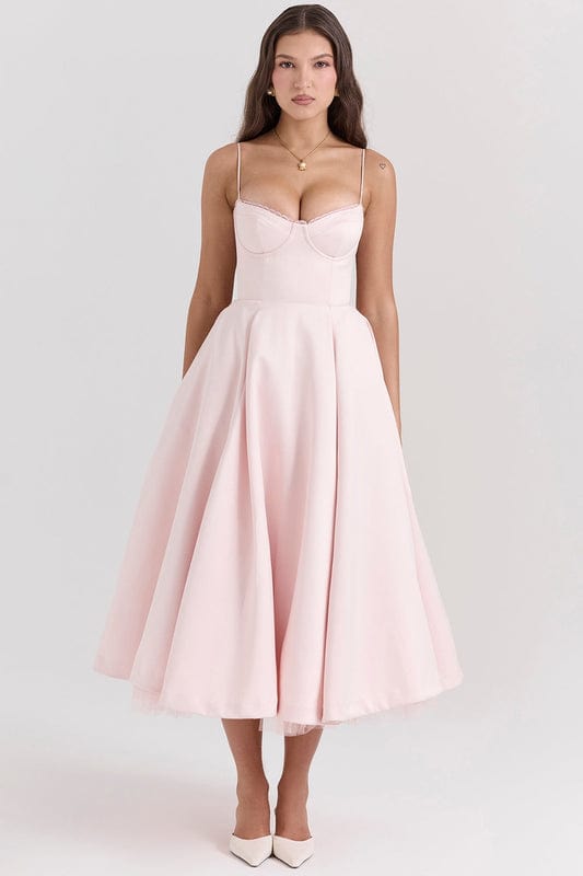 Celia Women's Midi Dress | Corset-Style, Elegant Summer Dress 6