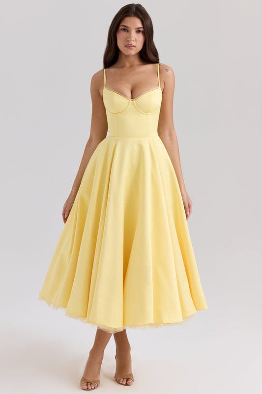 Celia Women's Midi Dress | Corset-Style, Elegant Summer Dress 8