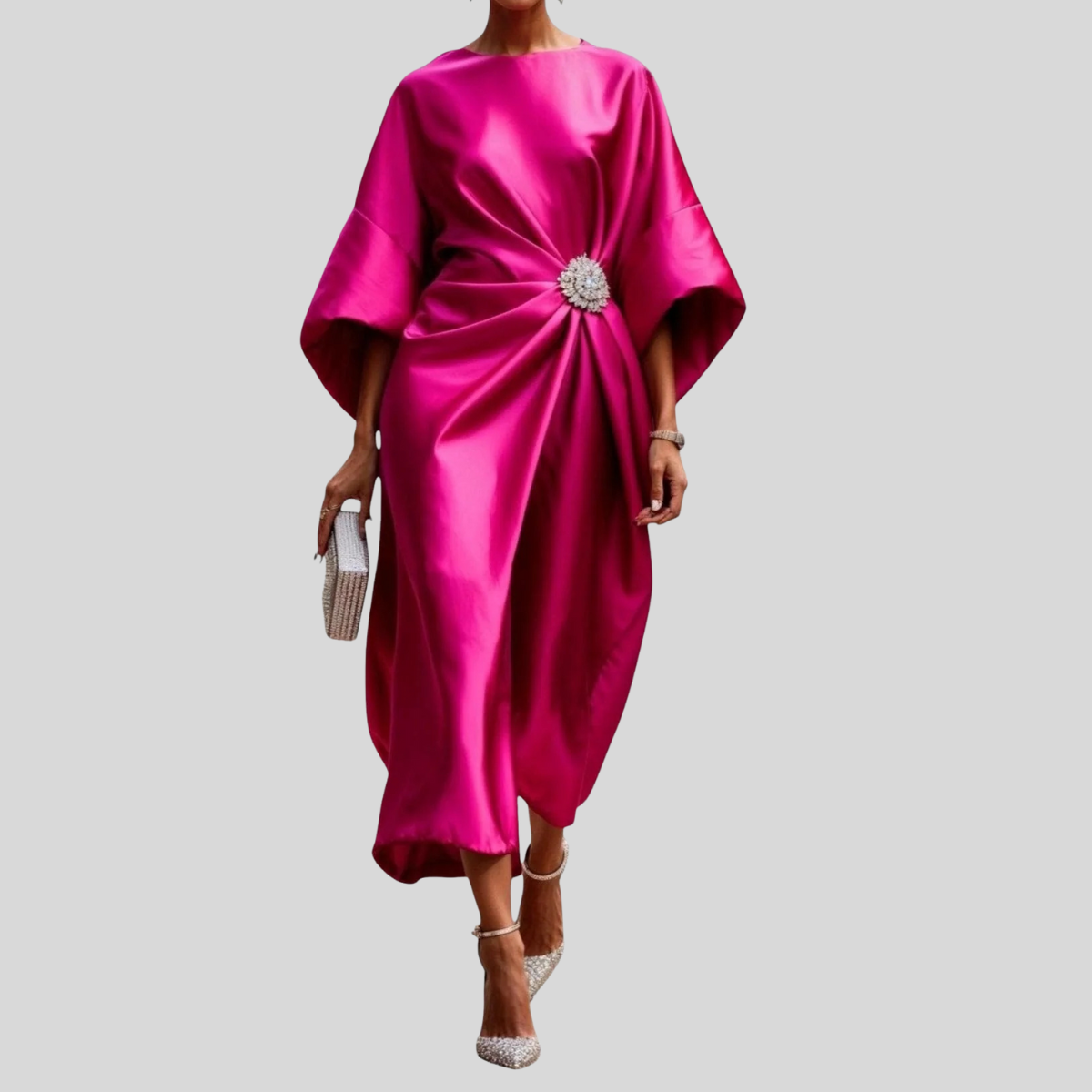 Cora Women's Formal Dress | Timeless Long Cut, Luxurious Shine 3