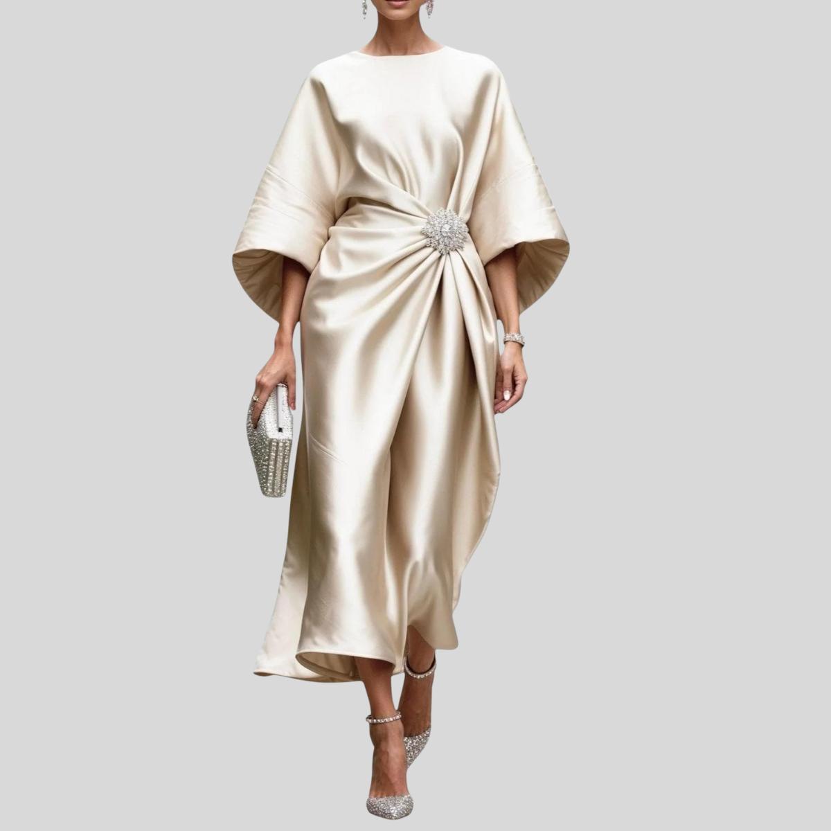Cora Women's Formal Dress | Timeless Long Cut, Luxurious Shine 5