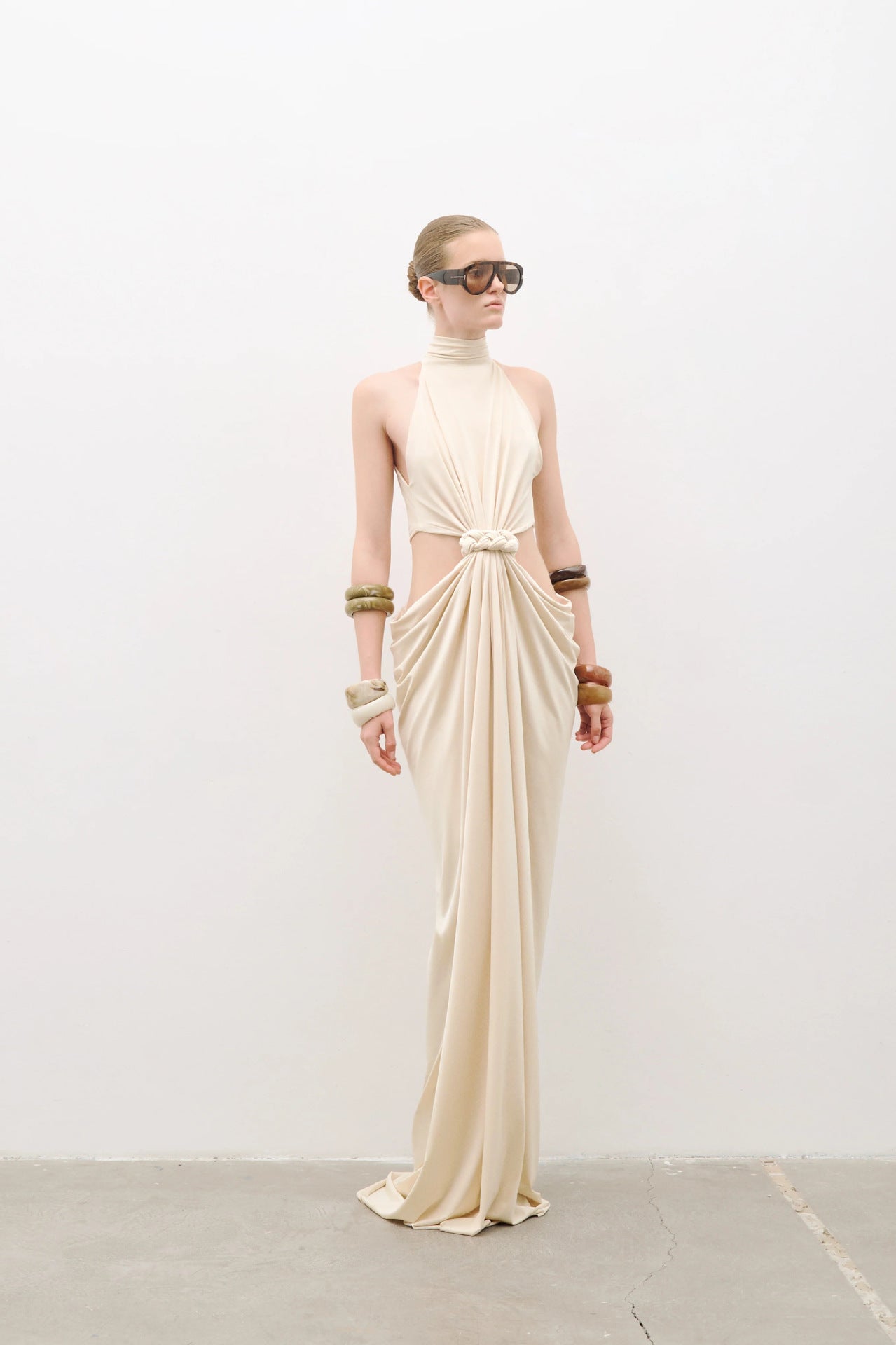 Elara Women's Maxi Dress | Sculptural Knot Detail, Summer Style 0