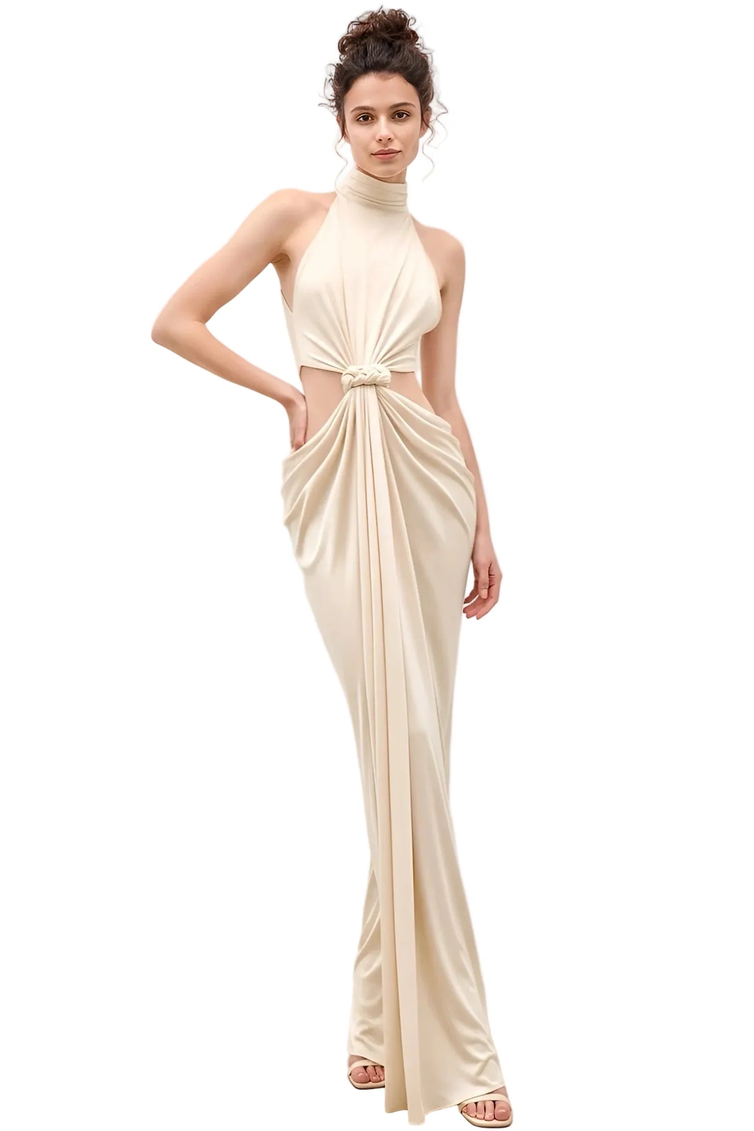 Elara Women's Maxi Dress | Sculptural Knot Detail, Summer Style 7