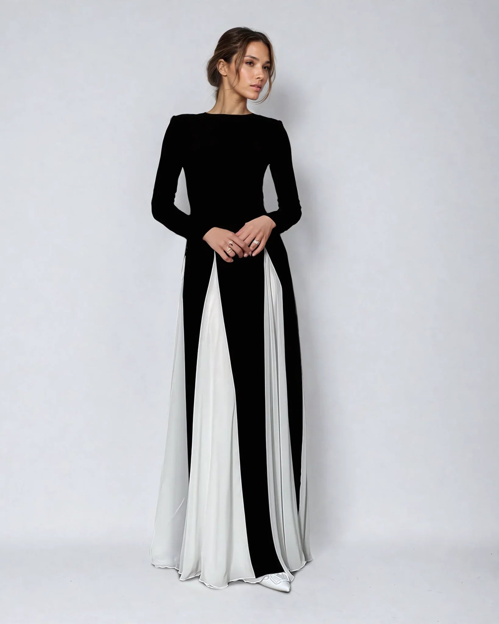 Elysia Women's Black Maxi Dress | Lightweight Fabric, Elegant Design 0
