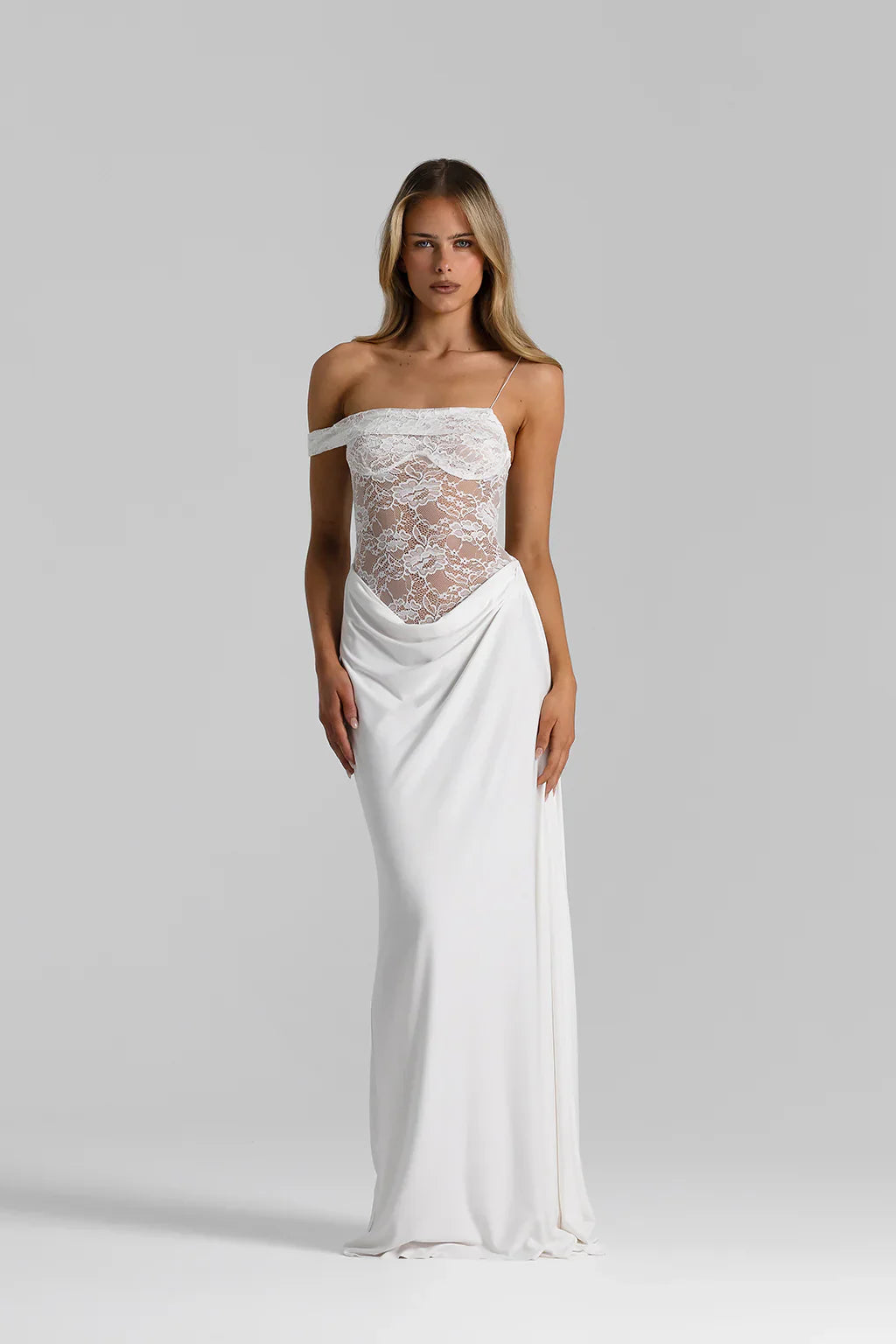Elysia Women's Formal Dress | Chocolate Lace, Elegant Evening Gown 1