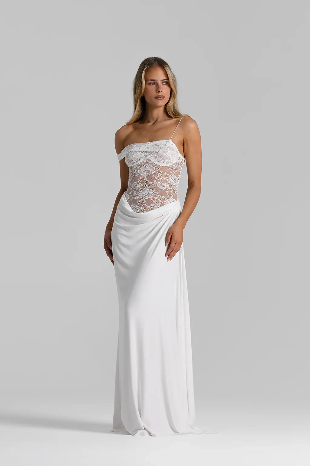 Elysia Women's Formal Dress | Chocolate Lace, Elegant Evening Gown 8