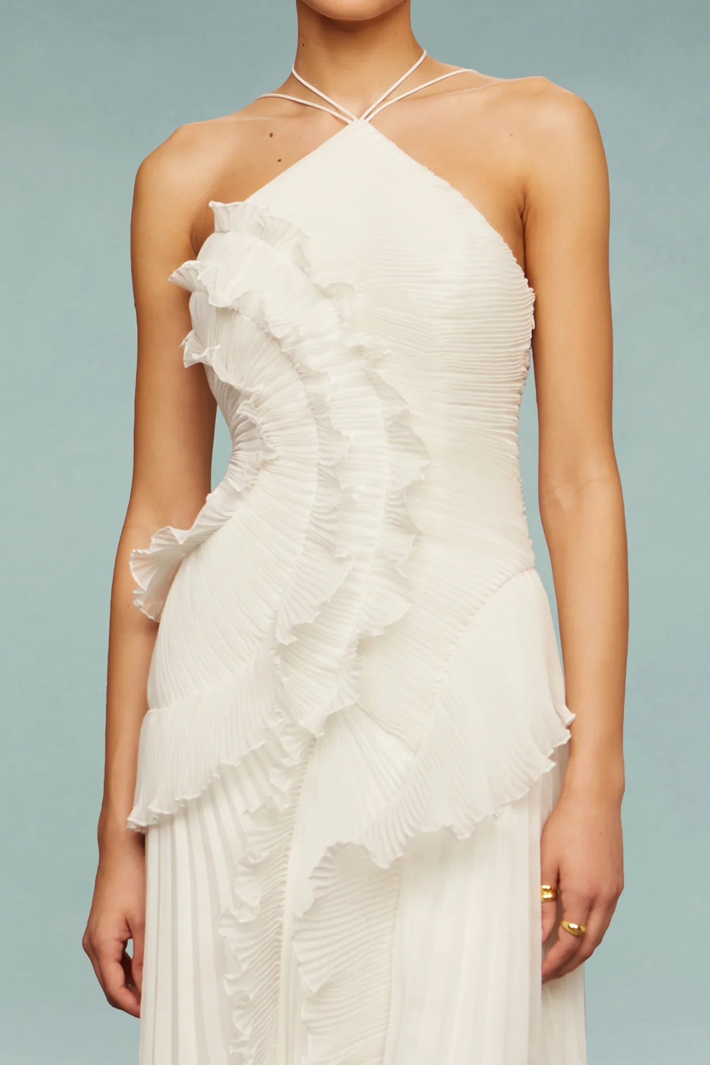 Evelyn Women's Maxi Dress | Pleated Ruffles, Elegant Summer Gown 5