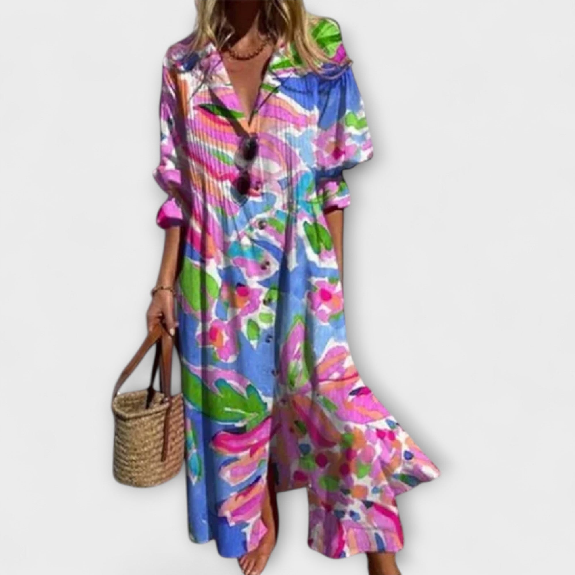 Fiona Women's Maxi Dress | Floral Pattern, Comfortable Fit 3