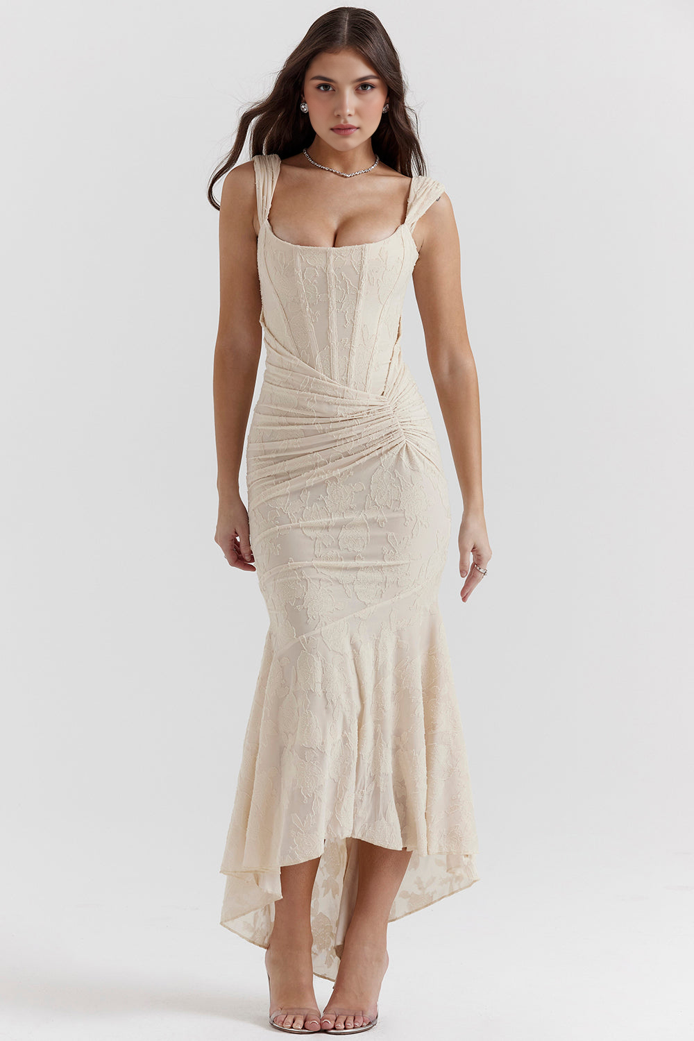 Hannah Women's Midi Dress | Structured Bustier, Elegant Summer Style 0
