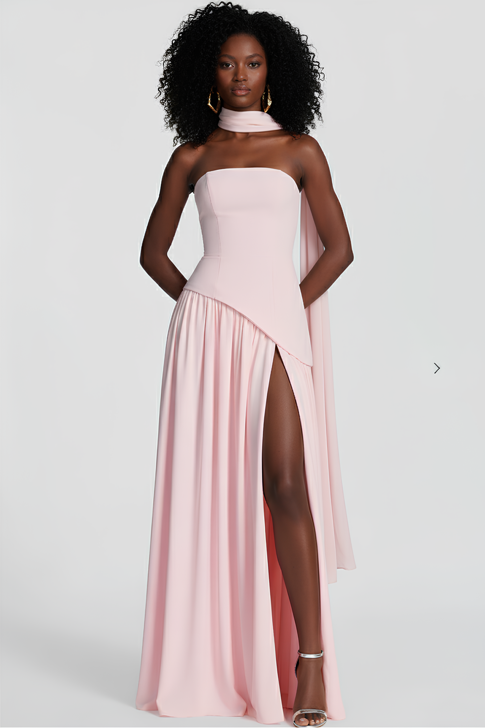 Harriet Women's Cocktail Dress | Asymmetric Crepe and Chiffon Design 6