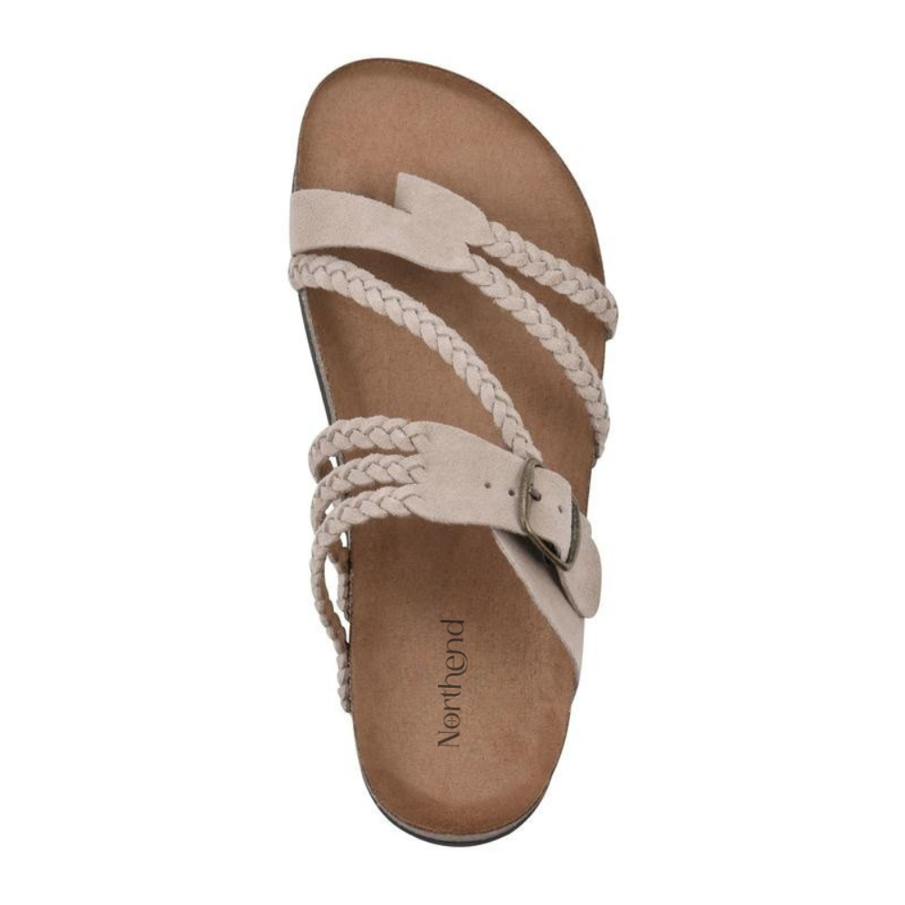 Haven Women's Sandals | Braided Suede Straps, Cork Footbed 1