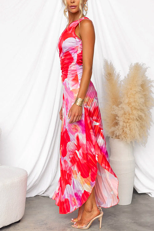 Kendra Women's Maxi Dress | One-Shoulder Pleated Design, Versatile for Summer & Formal Events 2