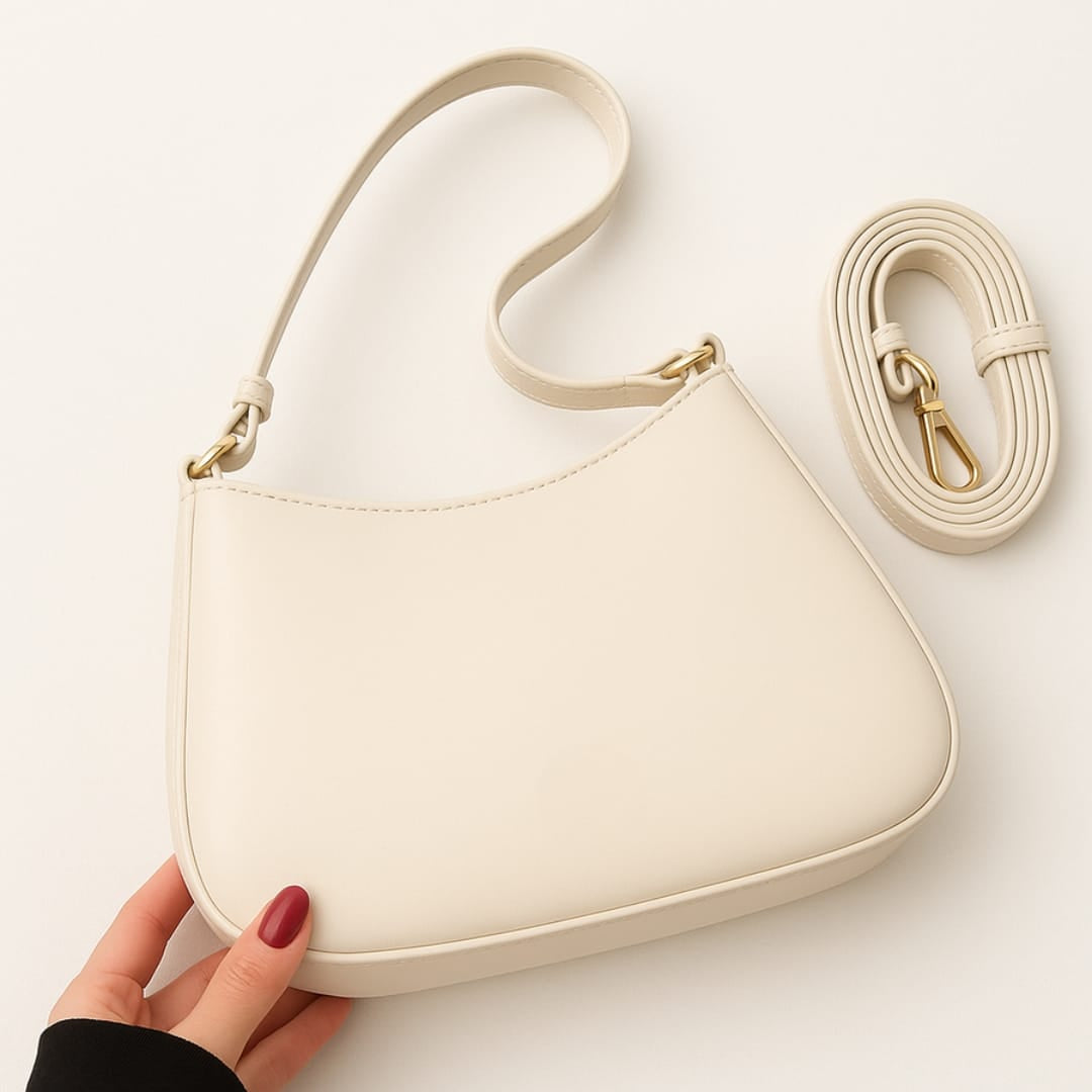 Kiki Women's Black Shoulder Bag | PU Leather, Adjustable Strap 4