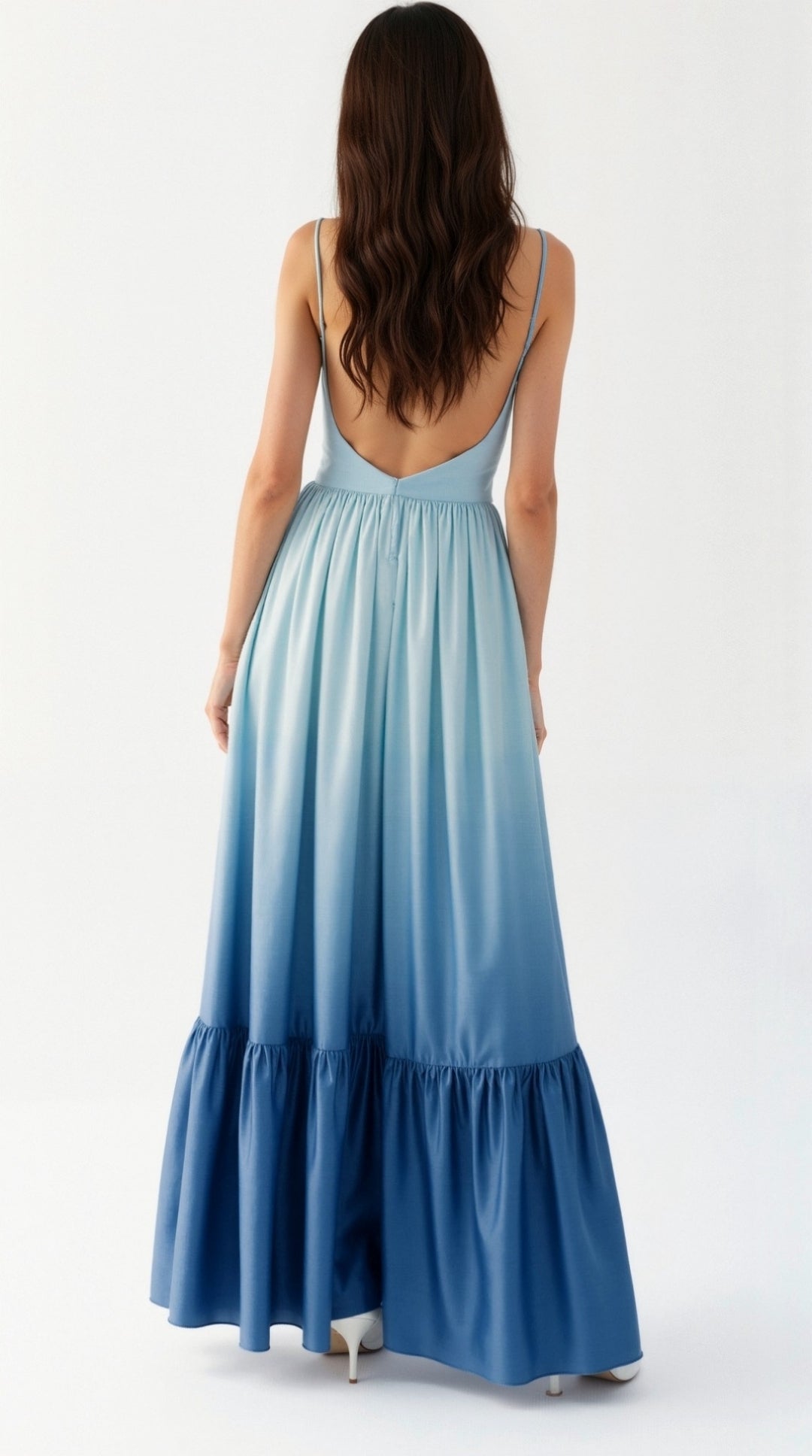 Lara Women's Maxi Dress | Halter Neck, Ombré Gradient for Summer Elegance 1