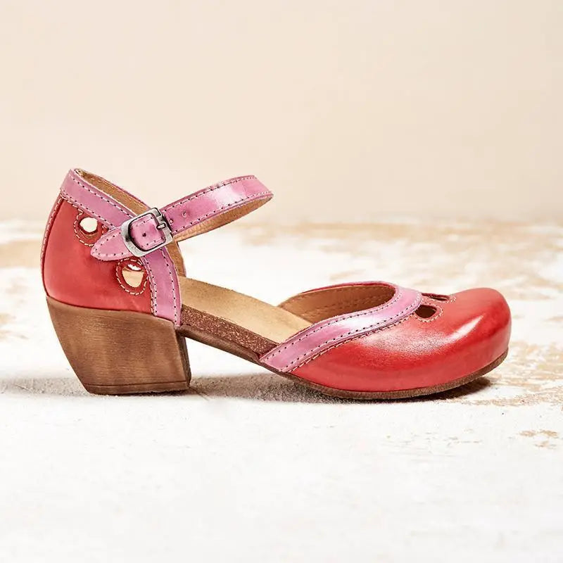 Lara Women's Sandals | Orthopedic Leather, Low Heel Comfort 6