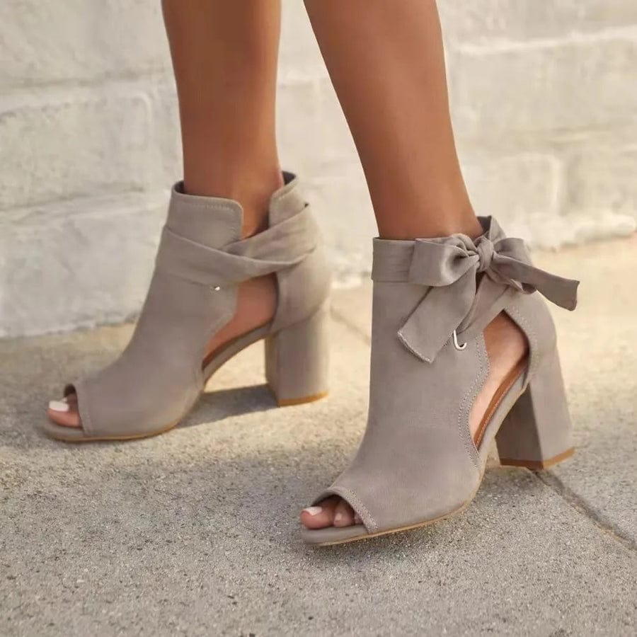 Lina Women's Ankle Boots | Breathable Open Toe, Chic Bow Detail 2