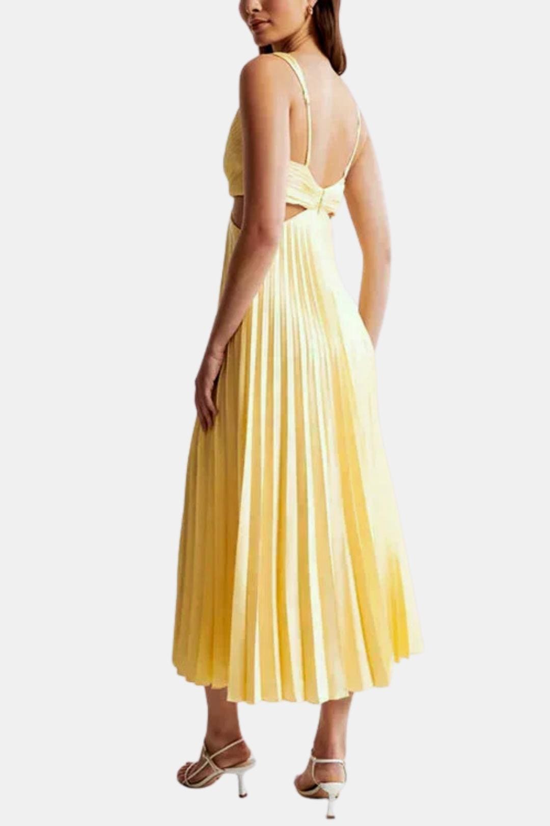 Lina Women's Cocktail Dress | Elegant Pleated V-Neck Design 1