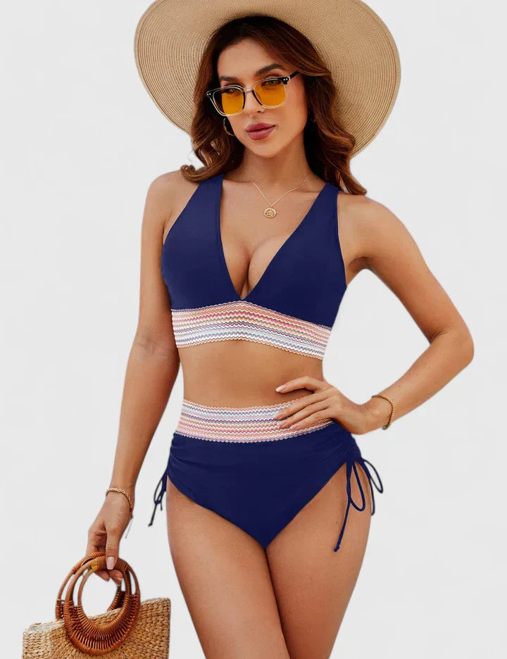 Lina Women's High-Waisted Bikini Set | Vibrant Colors, Supportive Design 5