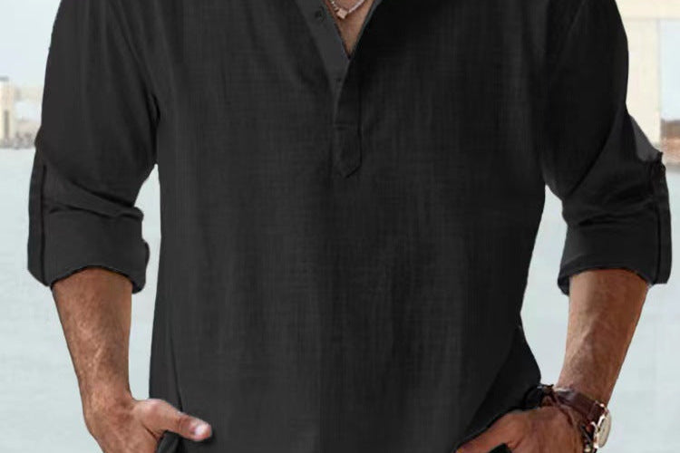 Lino Men's Long Sleeve T-Shirt | Soft Cotton Blend, Casual 0