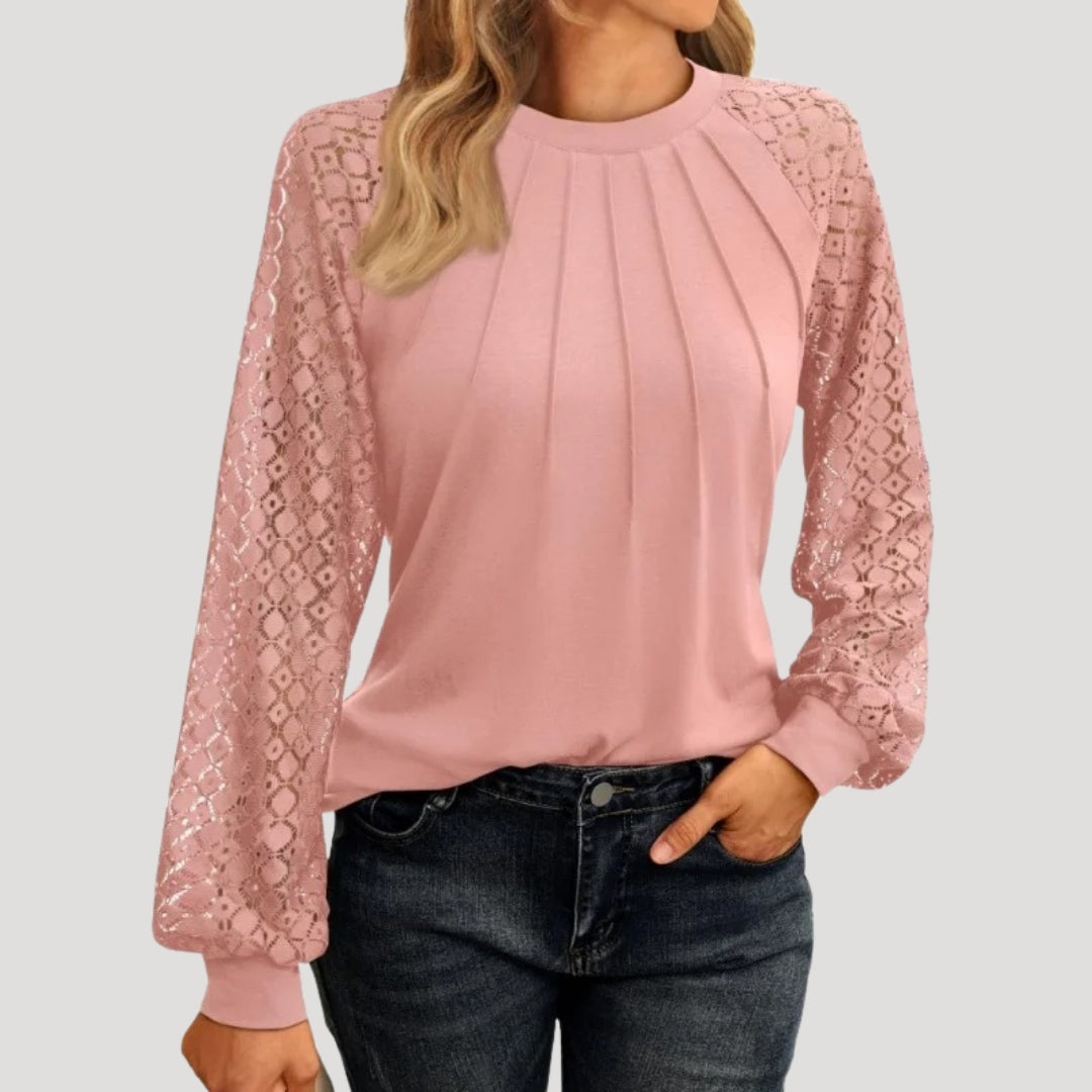 Luna Women's Blouse | Soft Fabric, Long Sleeve Smart Casual Top 0