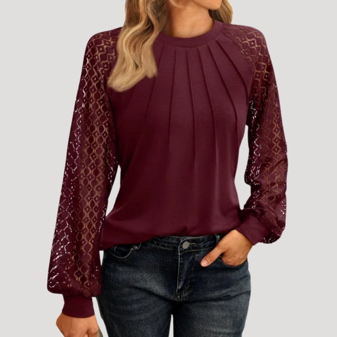 Luna Women's Blouse | Soft Fabric, Long Sleeve Smart Casual Top 1