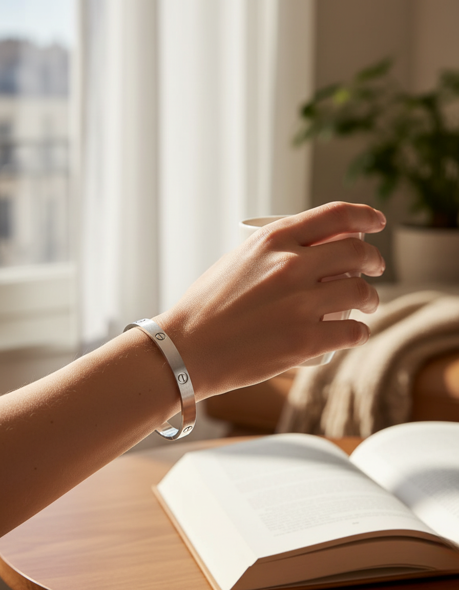 Luna Women's Silver Bracelet | Premium Stainless Steel, Durable Elegance 1