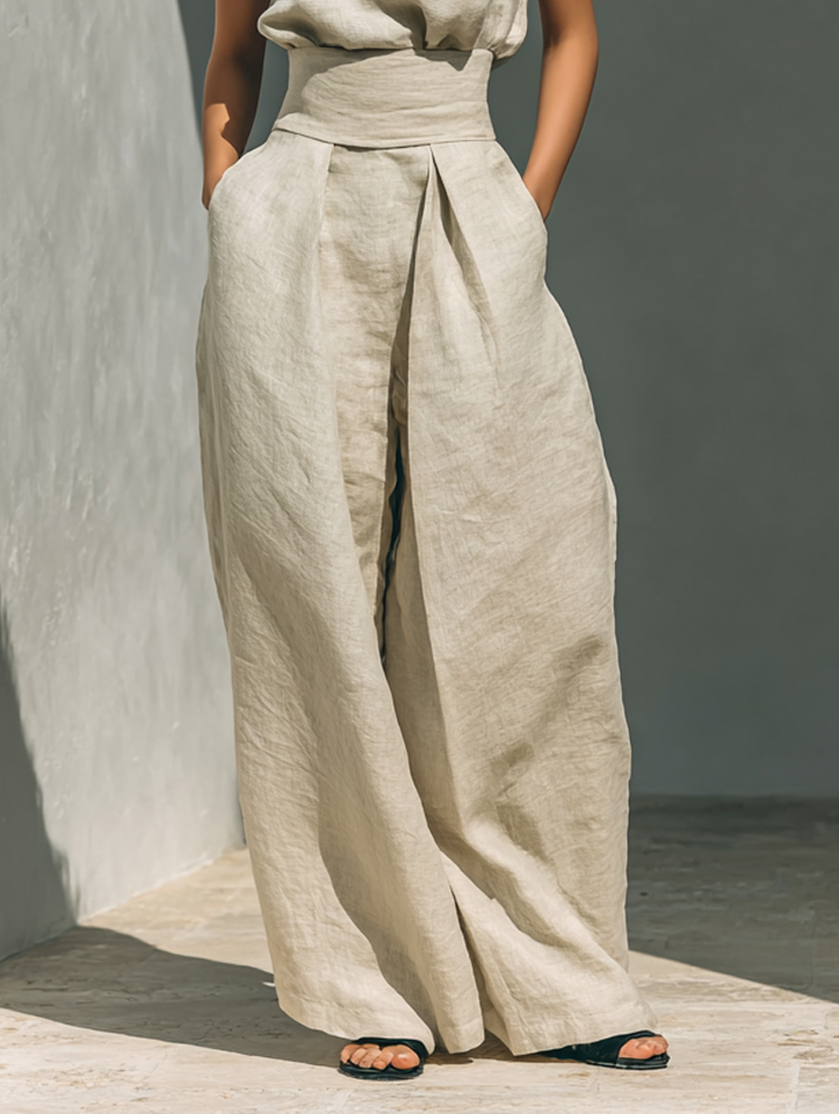 Maya Women's Co Ord Set | Cotton-Linen Blend, Minimalist Two Piece Set 6