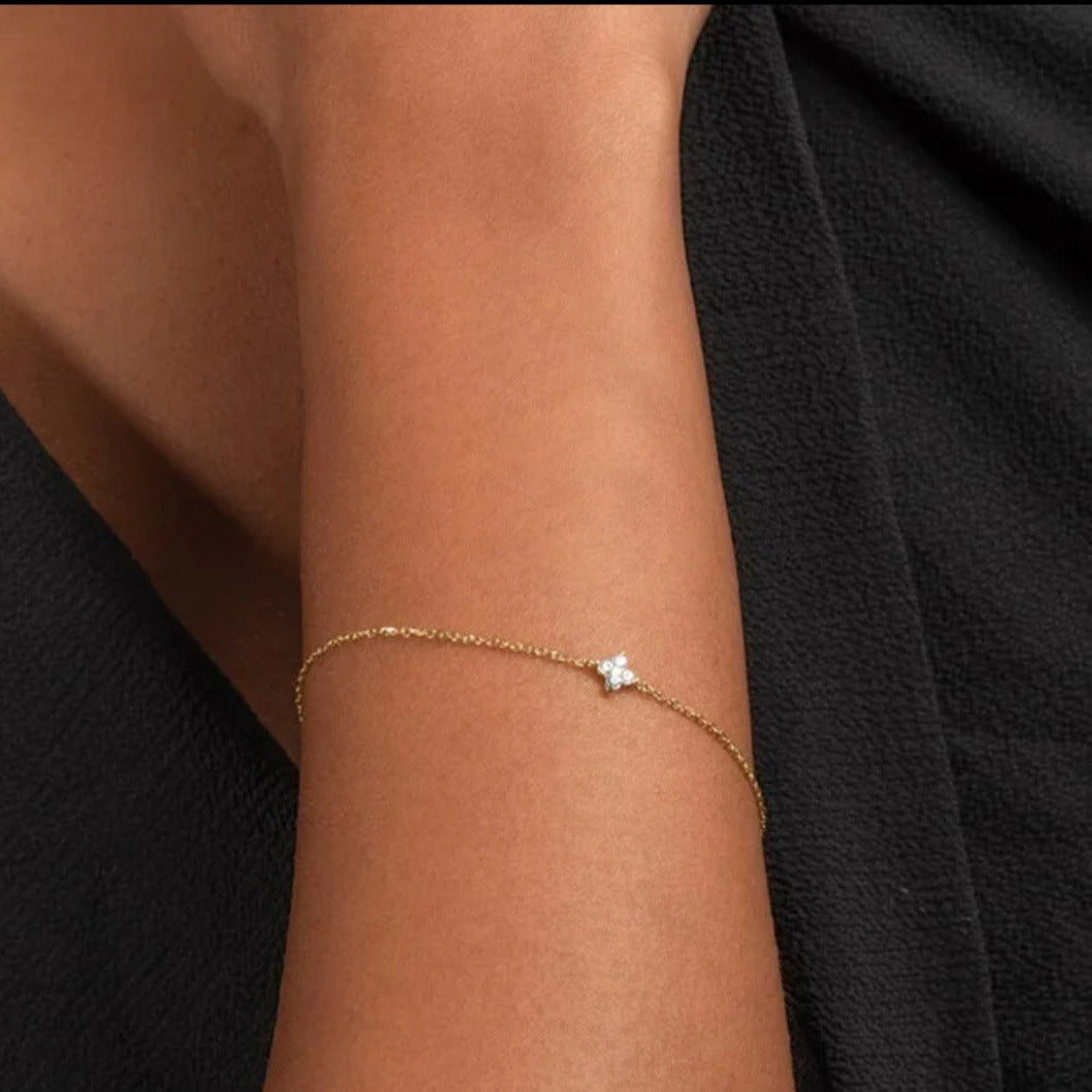 Mia Women's Bracelet | Silver Bracelet for Women with 18K Gold Plating and Zircon Crystal 3