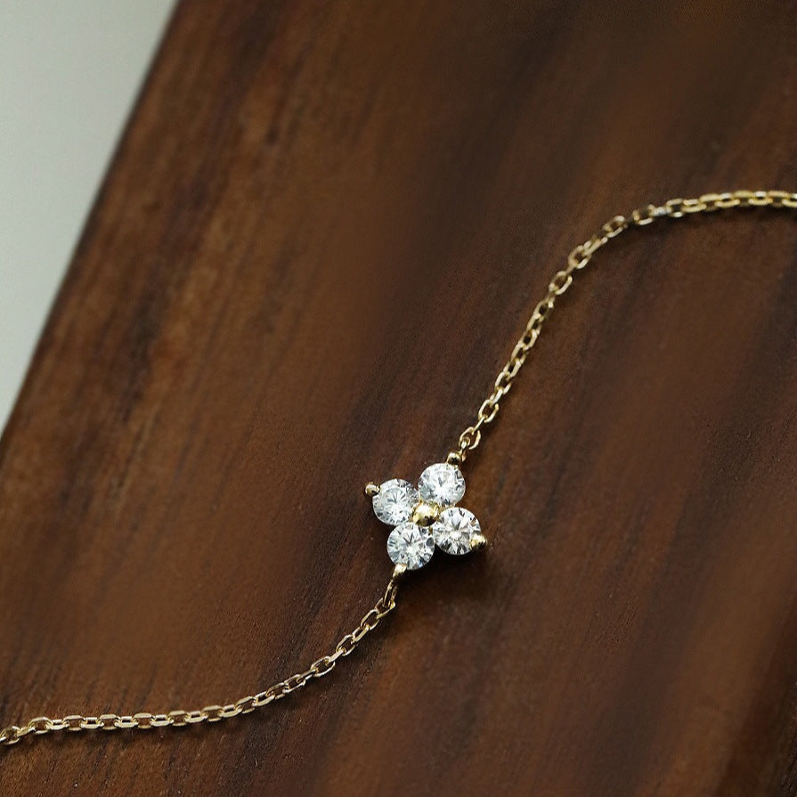 Mia Women's Bracelet | Silver Bracelet for Women with 18K Gold Plating and Zircon Crystal 5