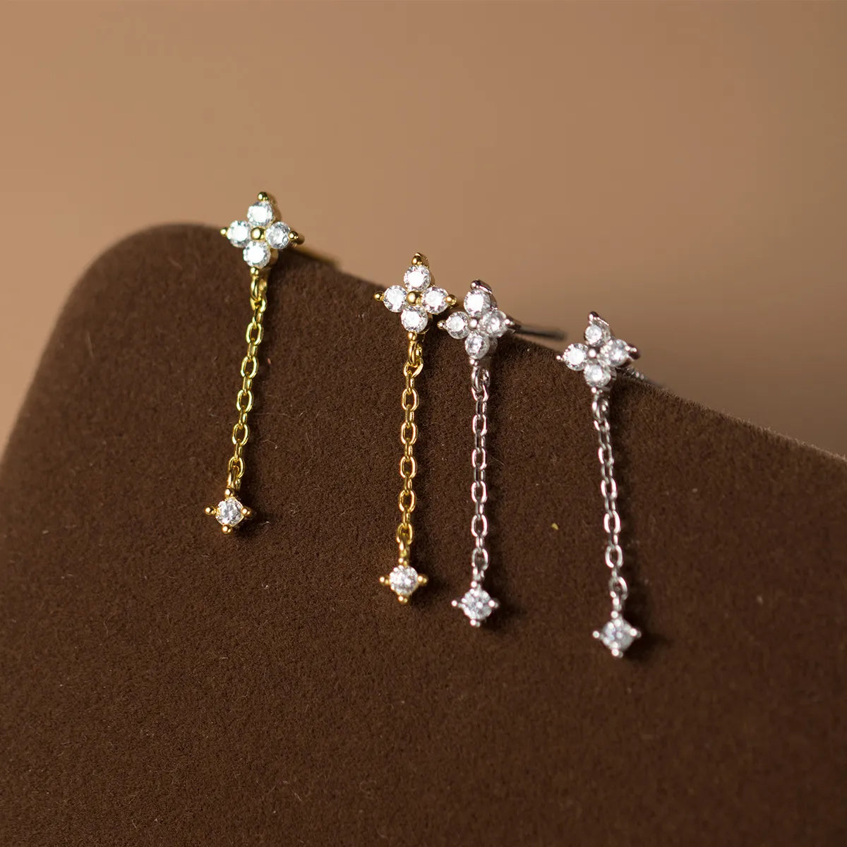 Mia Women's Earrings | Ethically Sourced Silver with Crystal Drop Design 2
