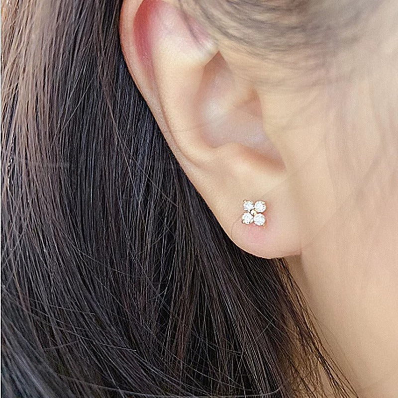 Mia Women's Gold Stud Earrings | 18K Gold-Plated, Elegant Design 3