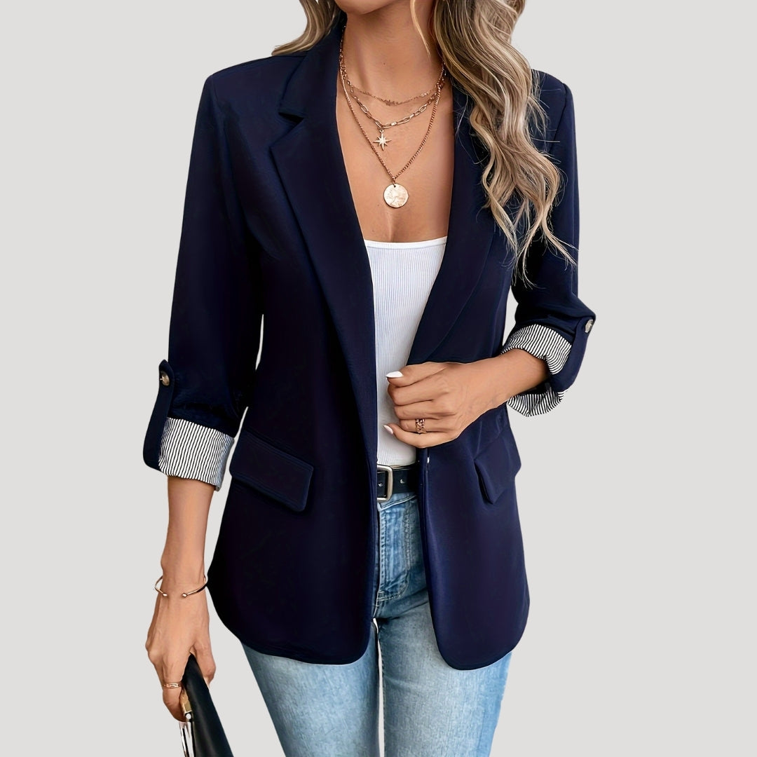 Nina Women's Blazer | Tailored Fit, Roll-Up Sleeves 2