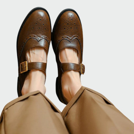 Olivia Women's Oxford Mary Jane Shoes | High-Quality Leather, Comfortable Fit 0
