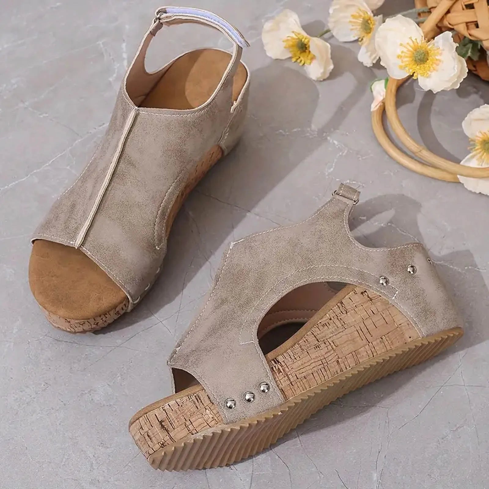 Orchid Women's Platform Sandals | Adjustable Wedge, Peep Toe Design 1