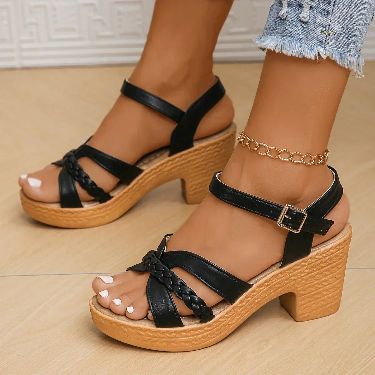 Orla Women's Platform Sandals | Enhanced Arch Support, Braided Detail 0